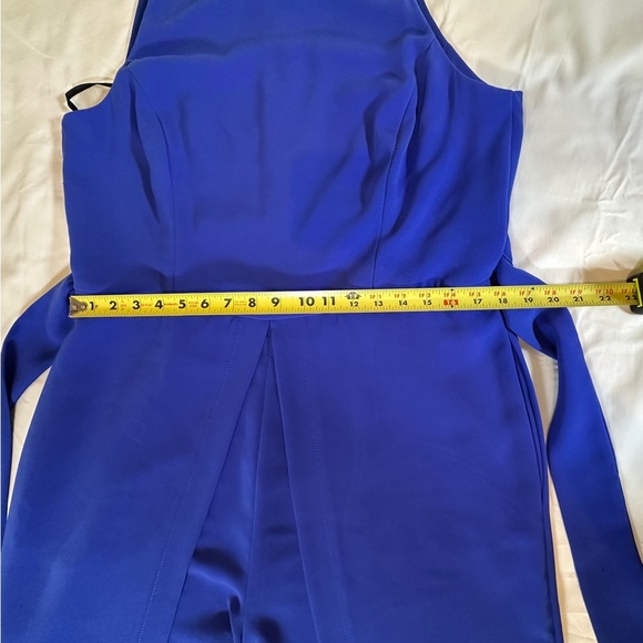 Tahari ASL Blue Maxi Jumpsuit Size 16 | Plus Size Fashion | Retail $148 - Picture 8 of 9